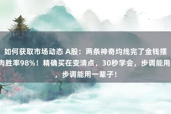 如何获取市场动态 A股：两条神奇均线完了金钱摆脱，吃肉胜率98%！精确买在变清点，30秒学会，步调能用一辈子！