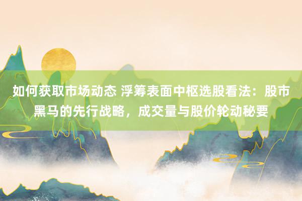 如何获取市场动态 浮筹表面中枢选股看法：股市黑马的先行战略，成交量与股价轮动秘要