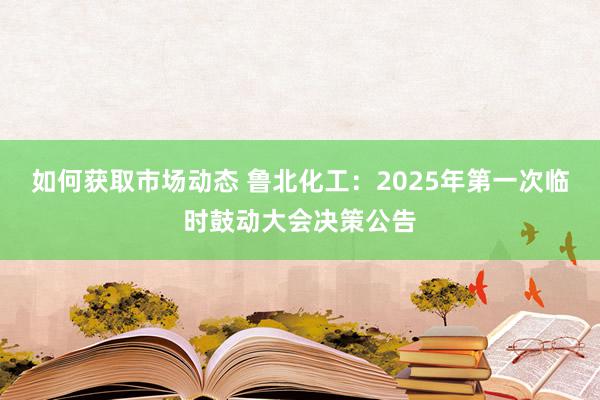 如何获取市场动态 鲁北化工：2025年第一次临时鼓动大会决策公告