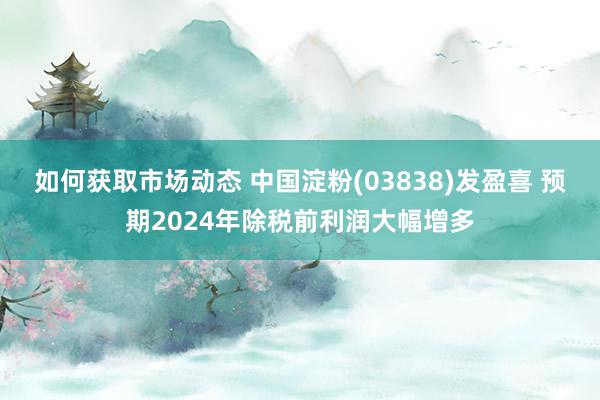 如何获取市场动态 中国淀粉(03838)发盈喜 预期2024年除税前利润大幅增多